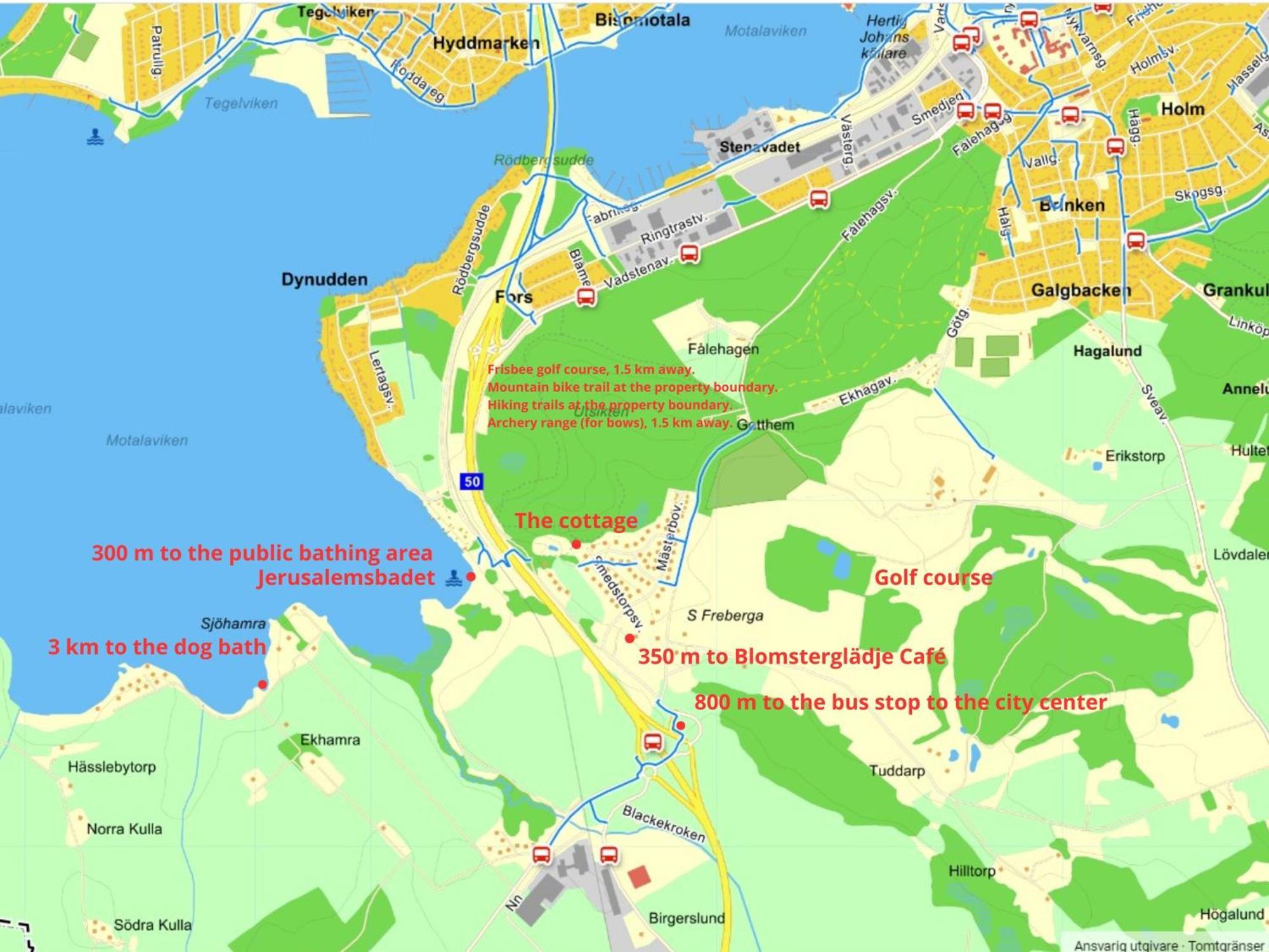 Boende - Stuga Naera Naturen, 3 Km Till Motala Centrum, Elbilsladdning Finns Pa Tomten - Privat Vaerd 외부 사진